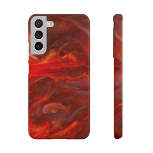 CASEBOB Phone Case Samsung Galaxy S22 Plus / Glossy Warm Flames Ink Art Android Case (Slim)