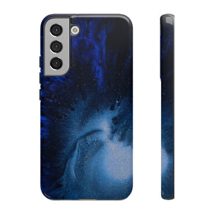 CASEBOB Phone Case Samsung Galaxy S22 Plus / Glossy Winter Blue Ink Art Android Case (Protective)