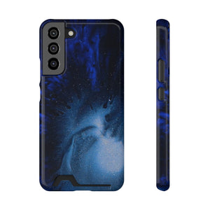 CASEBOB Phone Case Samsung Galaxy S22 Plus / Glossy / Without gift packaging Winter Blue Ink Art Android Case (Card)