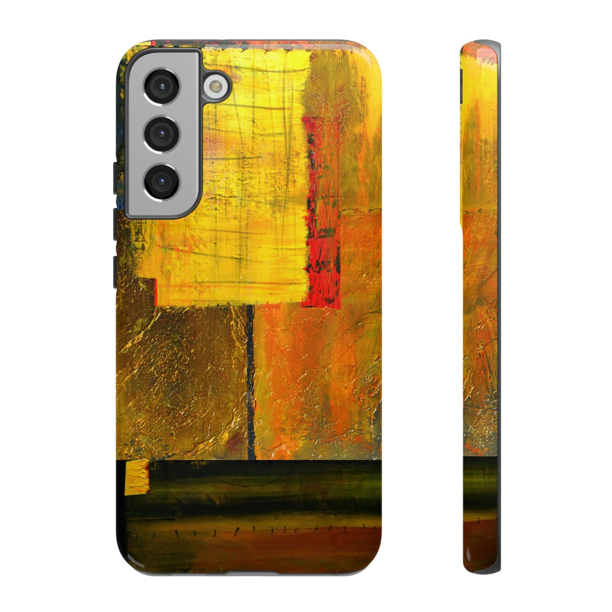 CASEBOB Phone Case Samsung Galaxy S22 Plus / Glossy Yellow Painting Android Case (Protective)