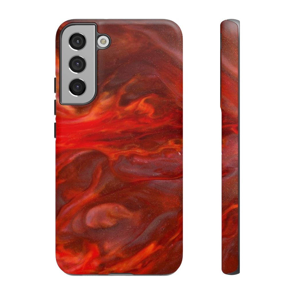 CASEBOB Phone Case Samsung Galaxy S22 Plus / Matte Warm Flames Ink Art Android Case (Protective)