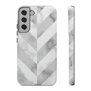 CASEBOB Phone Case Samsung Galaxy S22 Plus / Matte White Herringbone Android Case (Protective)