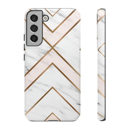 CASEBOB Phone Case Samsung Galaxy S22 Plus / Matte White Marble Android Case (Protective)