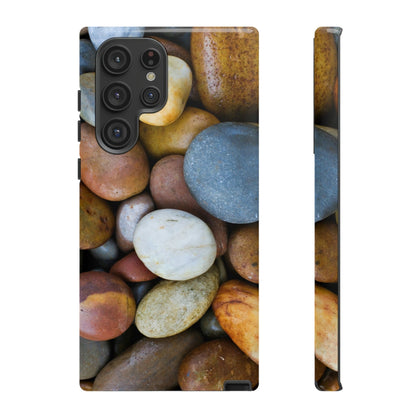 CASEBOB Phone Case Samsung Galaxy S22 Ultra / Glossy Tumbled Stones Android Case (Protective)