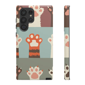 CASEBOB Phone Case Samsung Galaxy S22 Ultra / Glossy Vintage Cat Paw Android Case (Protective)