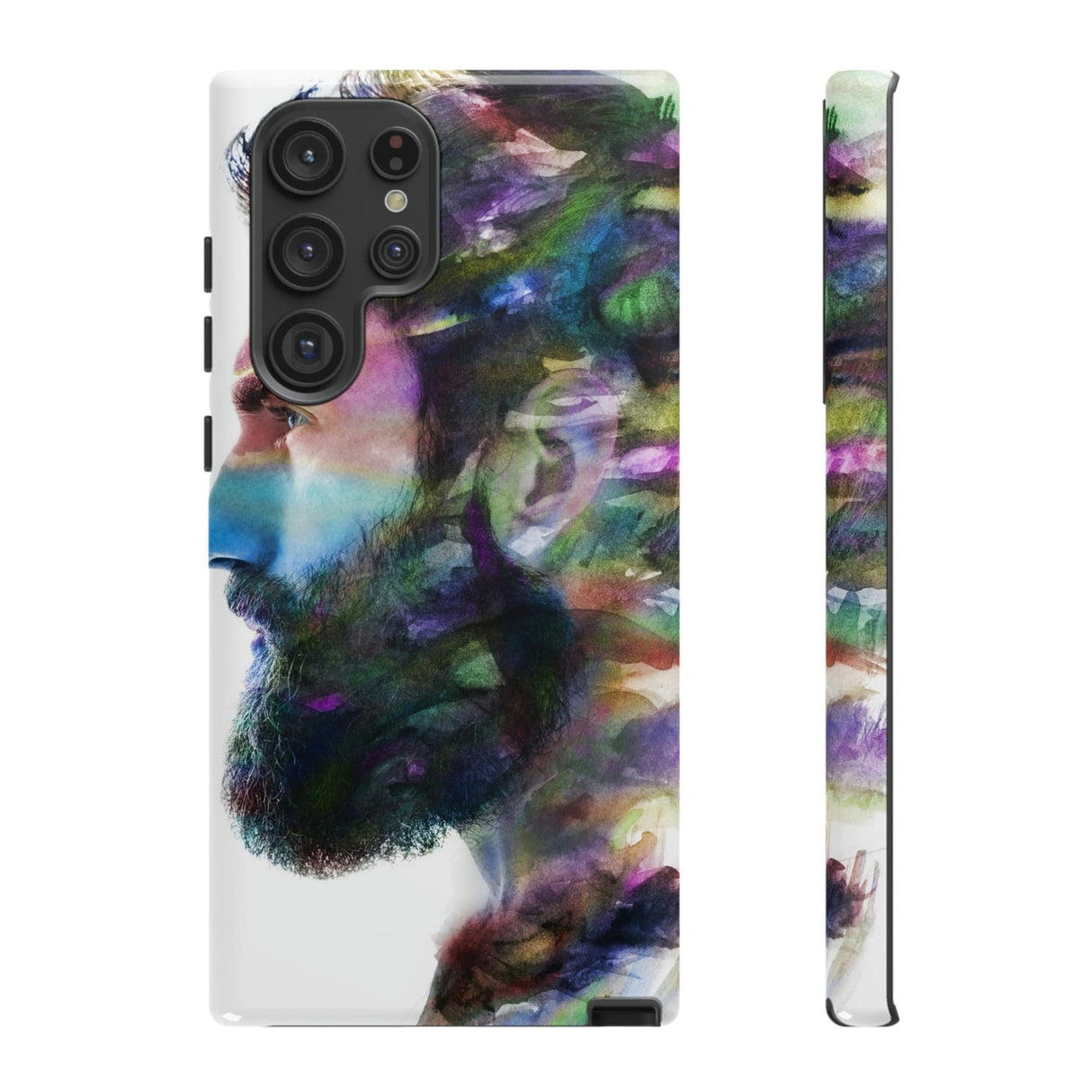 CASEBOB Phone Case Samsung Galaxy S22 Ultra / Glossy Watercolor Portrait Android Case (Protective)