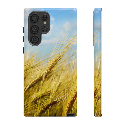 CASEBOB Phone Case Samsung Galaxy S22 Ultra / Glossy Wheat Field Android Case (Protective)