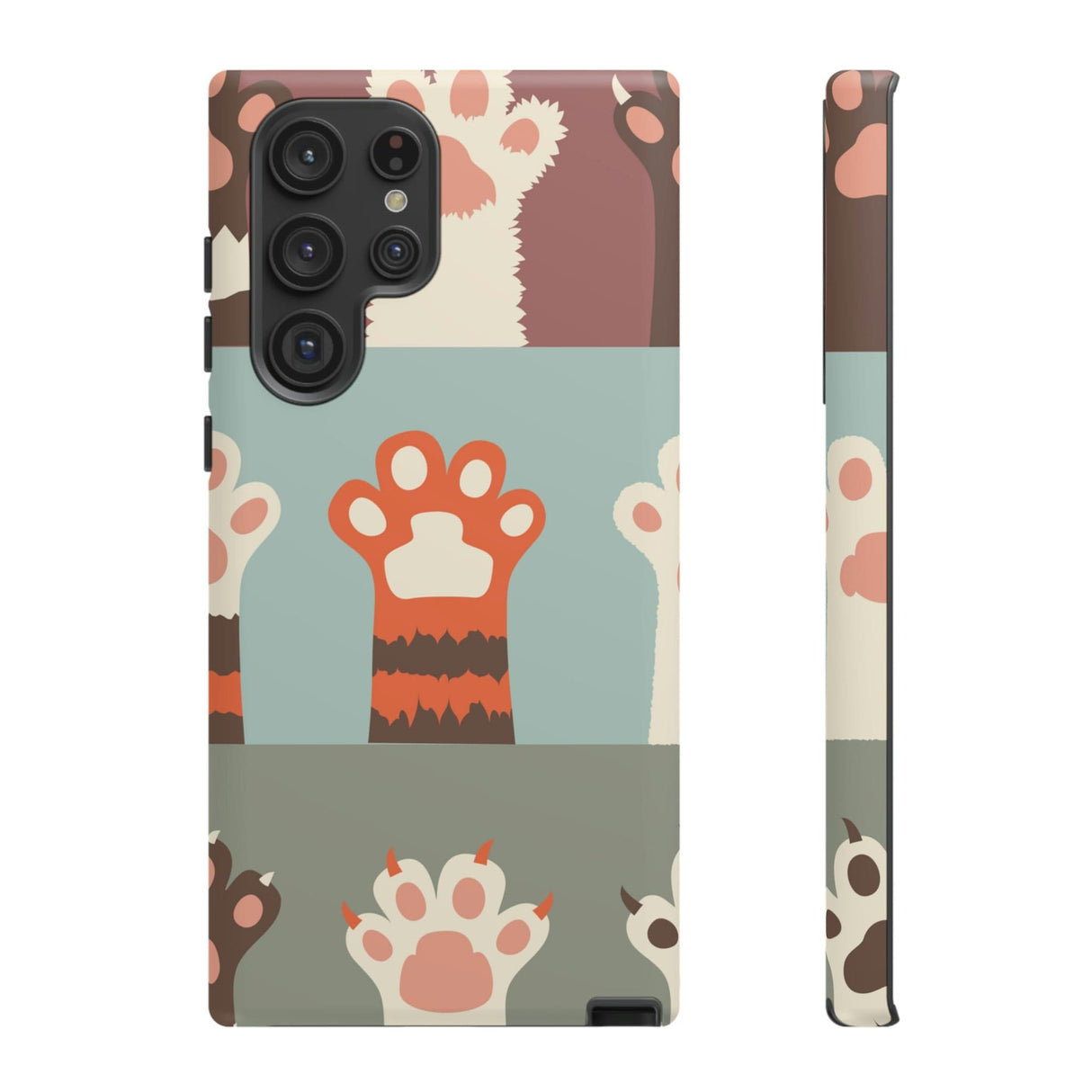 CASEBOB Phone Case Samsung Galaxy S22 Ultra / Matte Vintage Cat Paw Android Case (Protective)