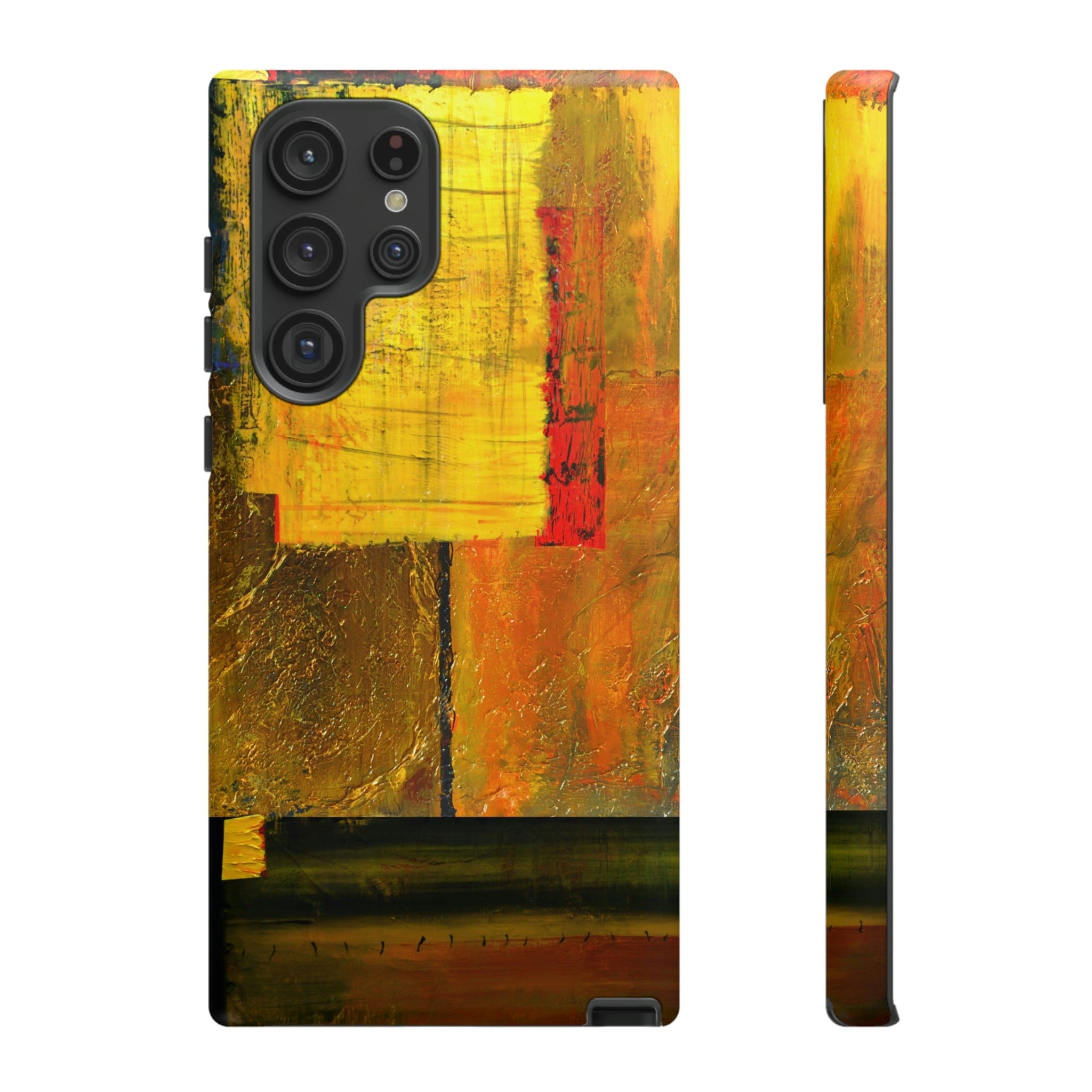 CASEBOB Phone Case Samsung Galaxy S22 Ultra / Matte Yellow Painting Android Case (Protective)