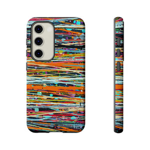 CASEBOB Phone Case Samsung Galaxy S23 / Glossy Stripe Art Android Case (Protective)