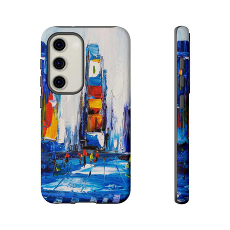 CASEBOB Phone Case Samsung Galaxy S23 / Glossy View of New York Android Case (Protective)