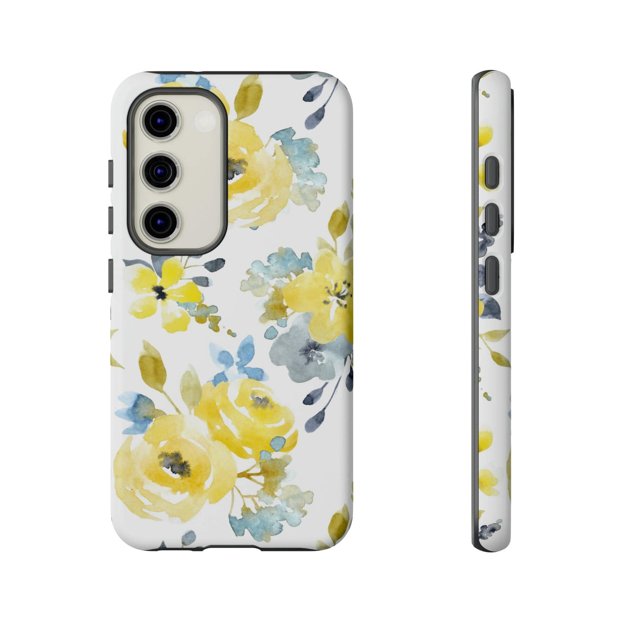 CASEBOB Phone Case Samsung Galaxy S23 / Matte Yellow Floral Android Case (Protective)