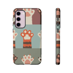 CASEBOB Phone Case Samsung Galaxy S23 Plus / Glossy Vintage Cat Paw Android Case (Protective)