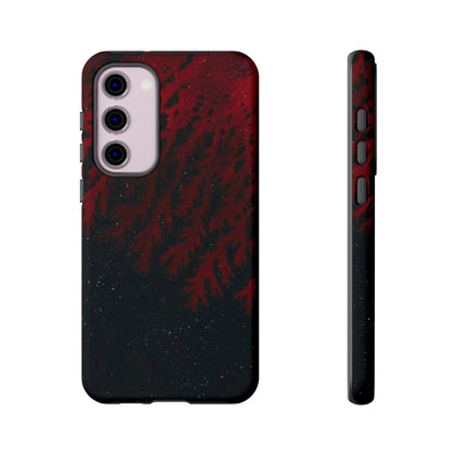 CASEBOB Phone Case Samsung Galaxy S23 Plus / Matte Dark Red Space Ink Art Android Case (Protective)