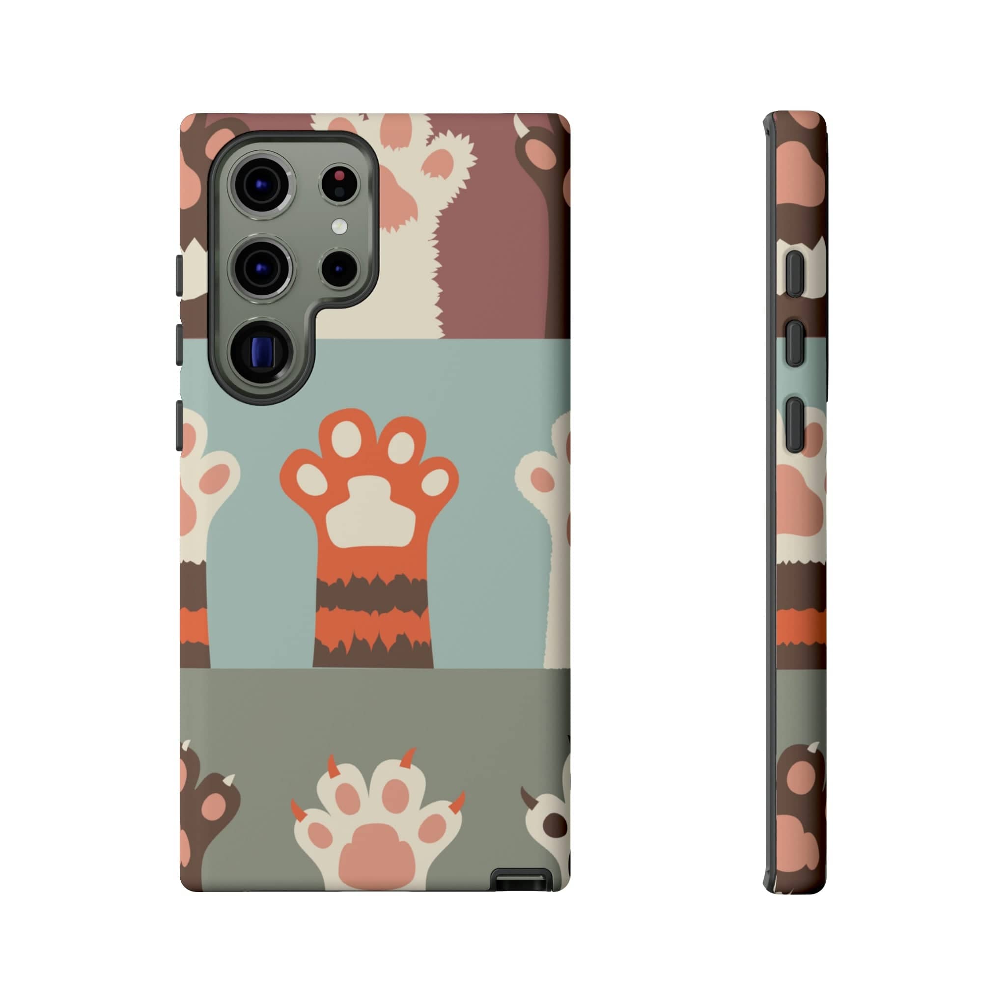 CASEBOB Phone Case Samsung Galaxy S23 Ultra / Matte Vintage Cat Paw Android Case (Protective)