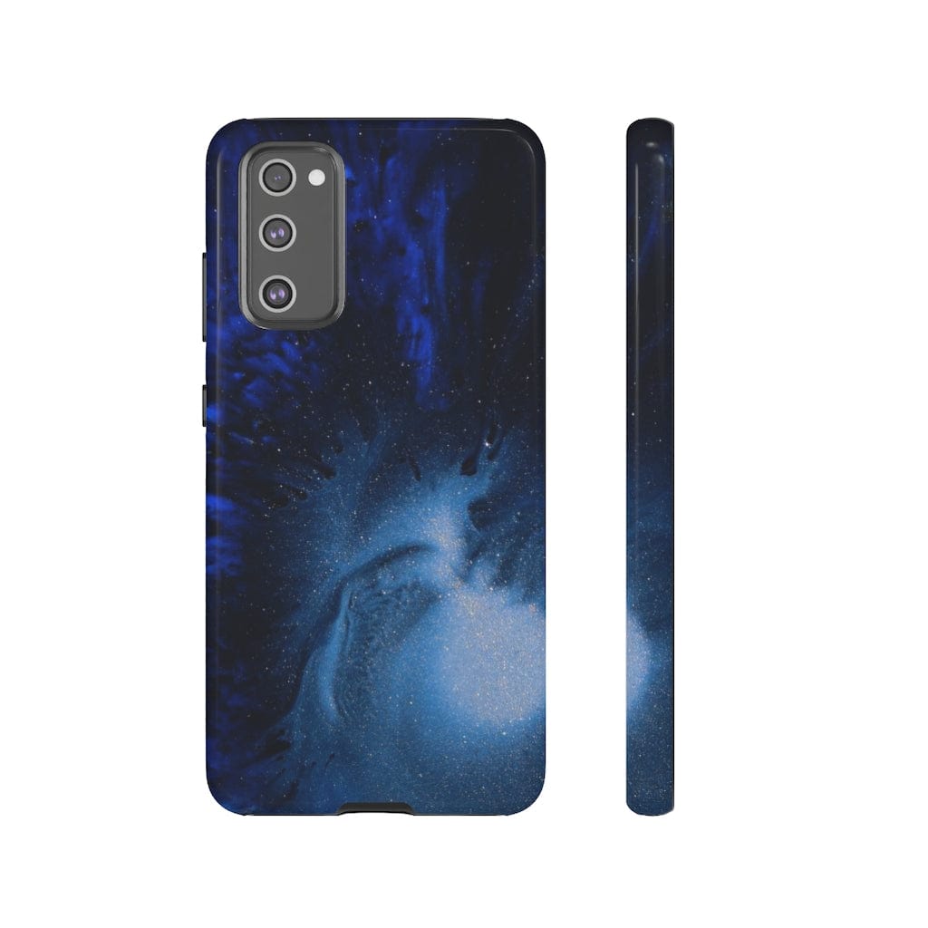 CASEBOB Phone Case Samsung S20 FE / Glossy Winter Blue Ink Art Android Case (Protective)