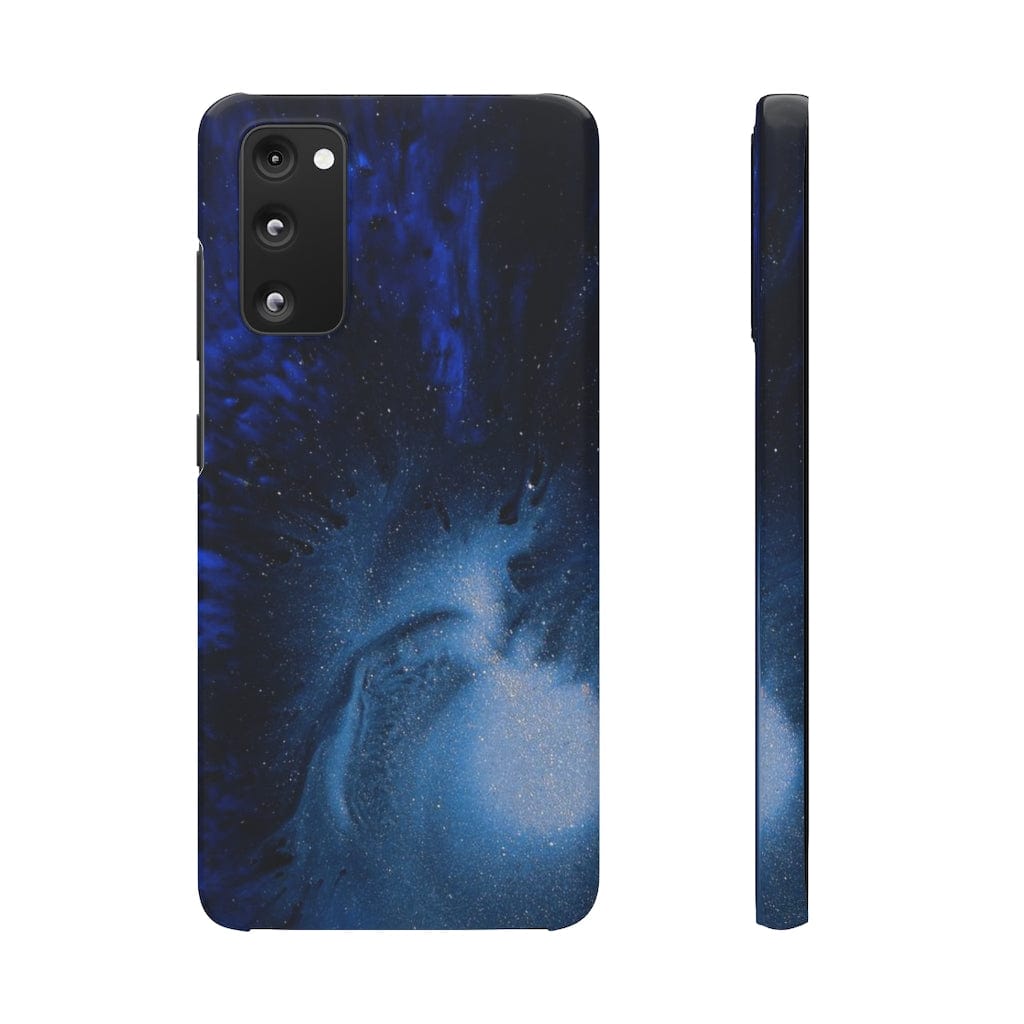 CASEBOB Phone Case Samsung S20 FE / Glossy Winter Blue Ink Art  Android Case (Slim)