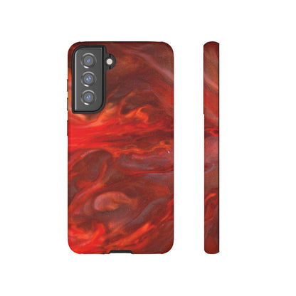 CASEBOB Phone Case Samsung S21 FE / Matte Warm Flames Ink Art Android Case (Protective)