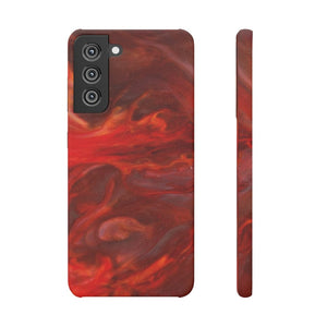 CASEBOB Phone Case Samsung S21 FE / Matte Warm Flames Ink Art Android Case (Slim)