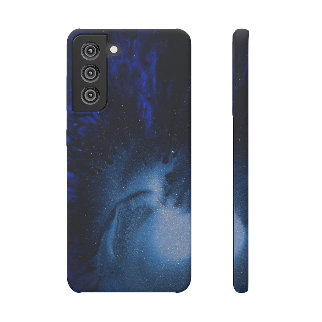 CASEBOB Phone Case Samsung S21 FE / Matte Winter Blue Ink Art  Android Case (Slim)