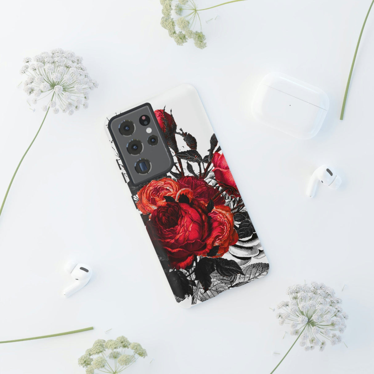 CASEBOB Phone Case Serarose Gothic Flower Samsung Case (Protective)