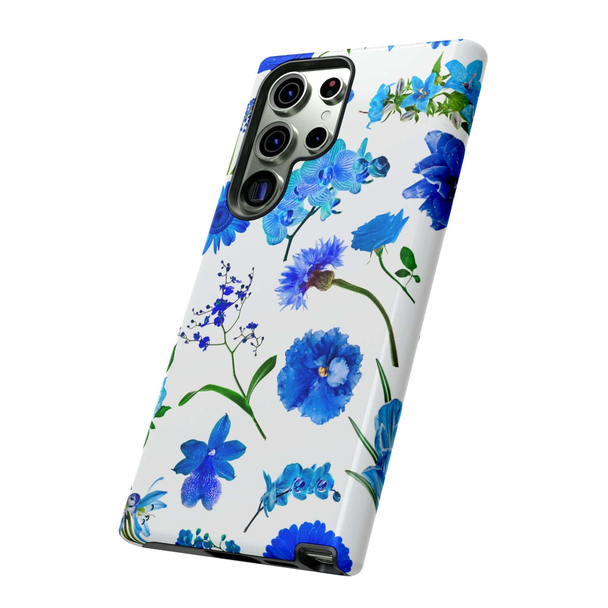 CASEBOB Phone Case Vintage Flowers Blue Android Case (Protective)