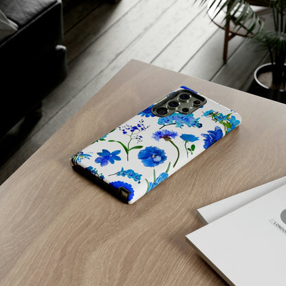 CASEBOB Phone Case Vintage Flowers Blue Android Case (Protective)