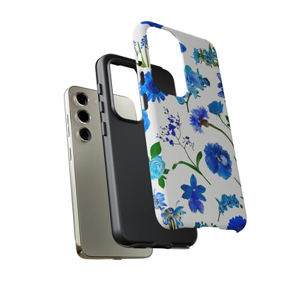 CASEBOB Phone Case Vintage Flowers Blue Android Case (Protective)