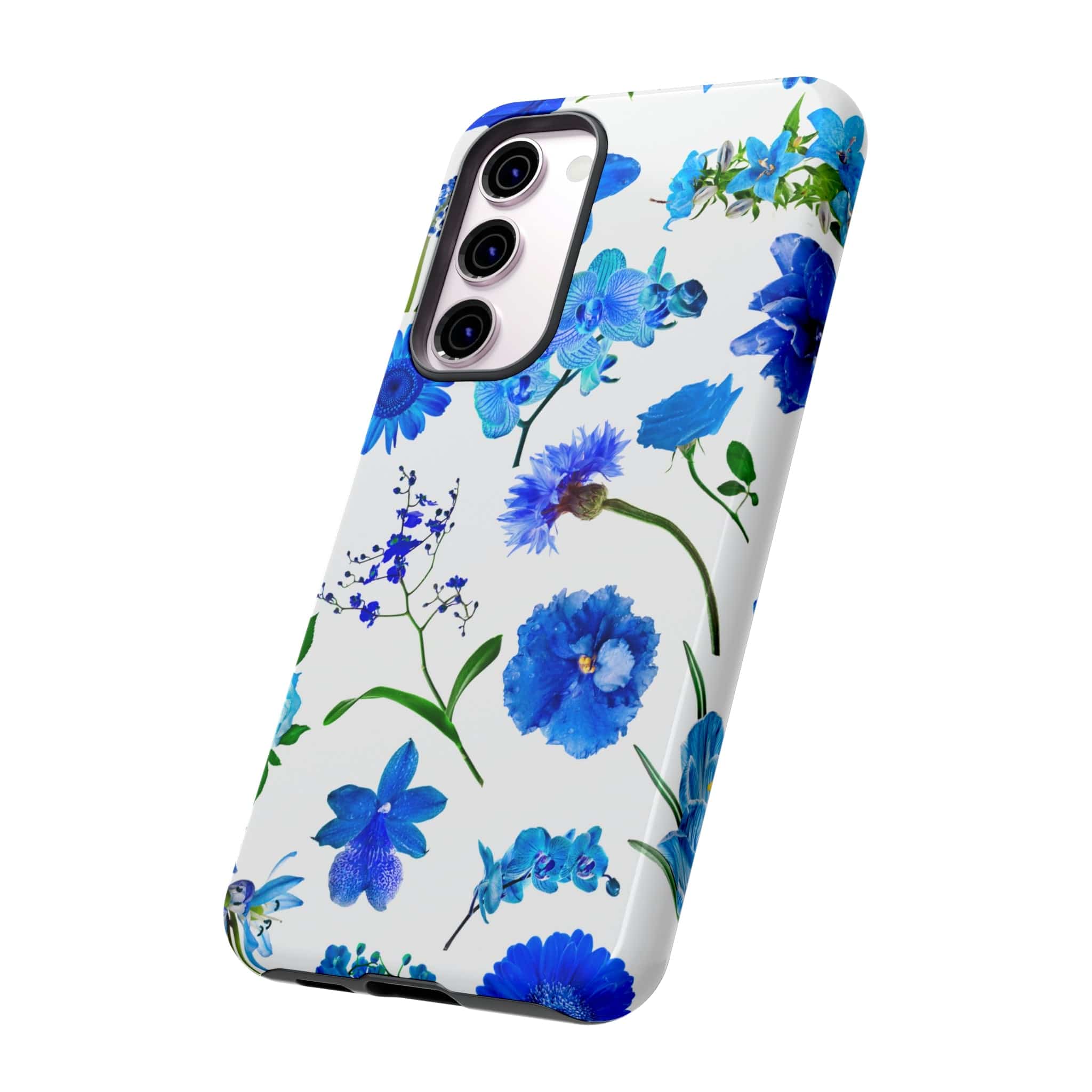 CASEBOB Phone Case Vintage Flowers Blue Android Case (Protective)