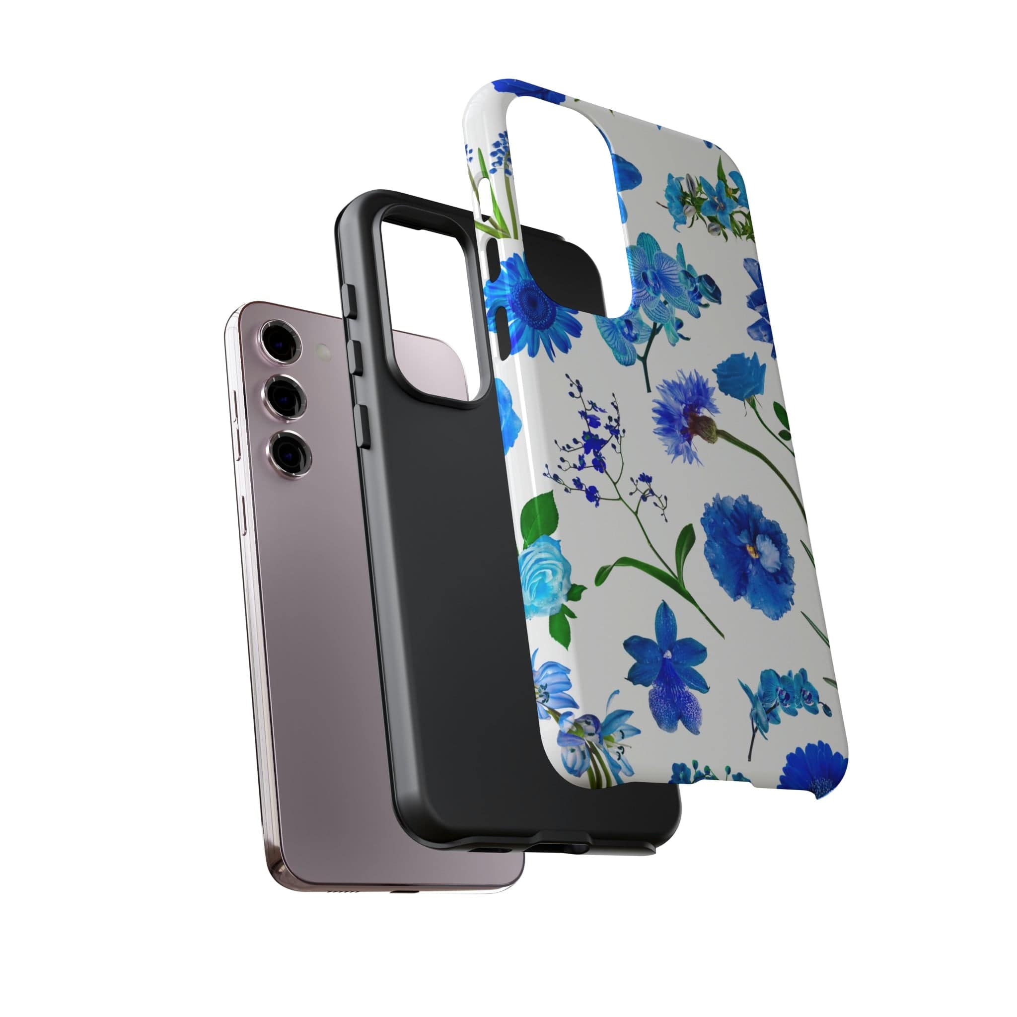 CASEBOB Phone Case Vintage Flowers Blue Android Case (Protective)