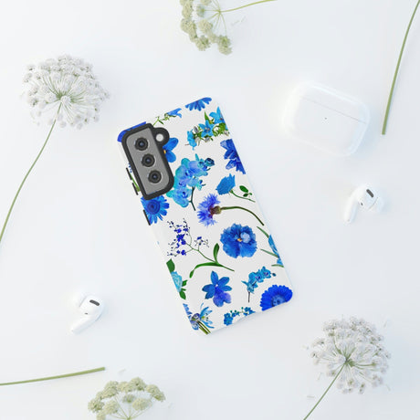 CASEBOB Phone Case Vintage Flowers Blue Android Case (Protective)