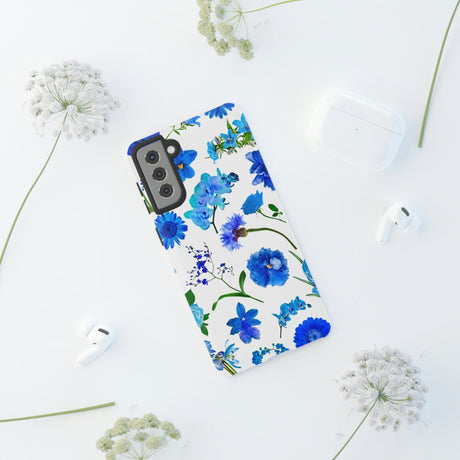 CASEBOB Phone Case Vintage Flowers Blue Android Case (Protective)