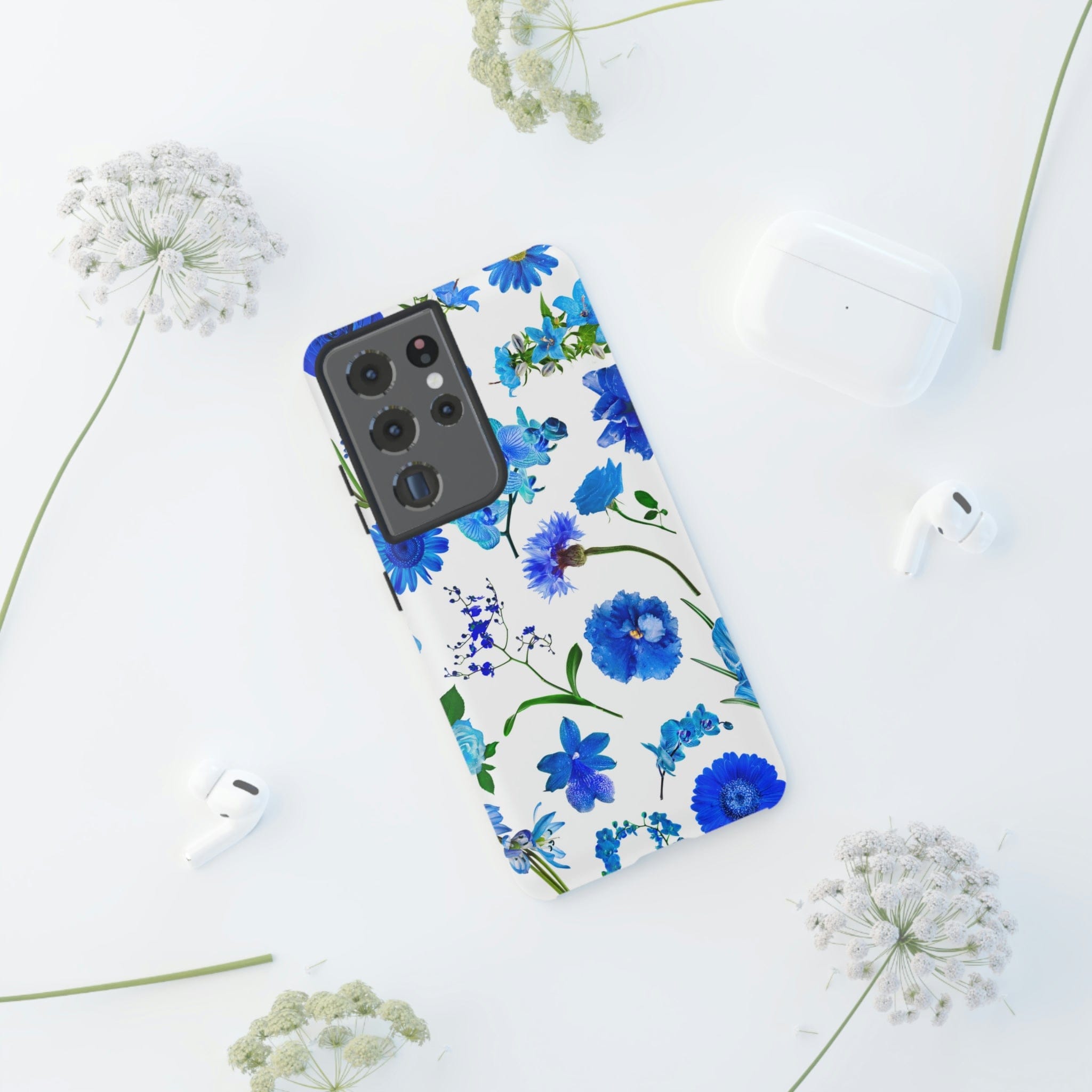 CASEBOB Phone Case Vintage Flowers Blue Android Case (Protective)