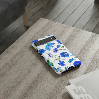 CASEBOB Phone Case Vintage Flowers Blue Android Case (Protective)