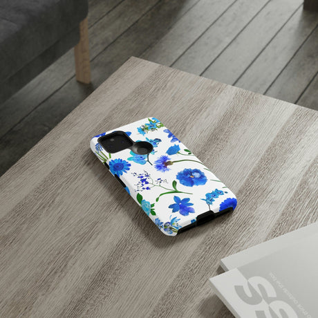 CASEBOB Phone Case Vintage Flowers Blue Android Case (Protective)