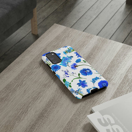 CASEBOB Phone Case Vintage Flowers Blue Android Case (Protective)