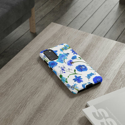 CASEBOB Phone Case Vintage Flowers Blue Android Case (Protective)