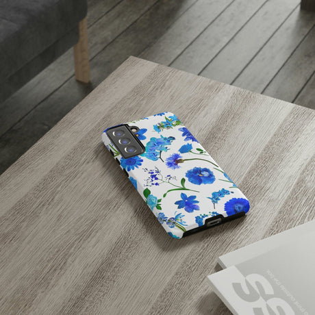 CASEBOB Phone Case Vintage Flowers Blue Android Case (Protective)