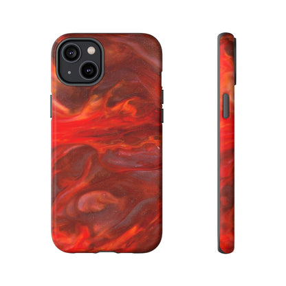 CASEBOB Phone Case iPhone 14 Plus / Matte Warm Flames Ink Art iPhone Case (Protective)