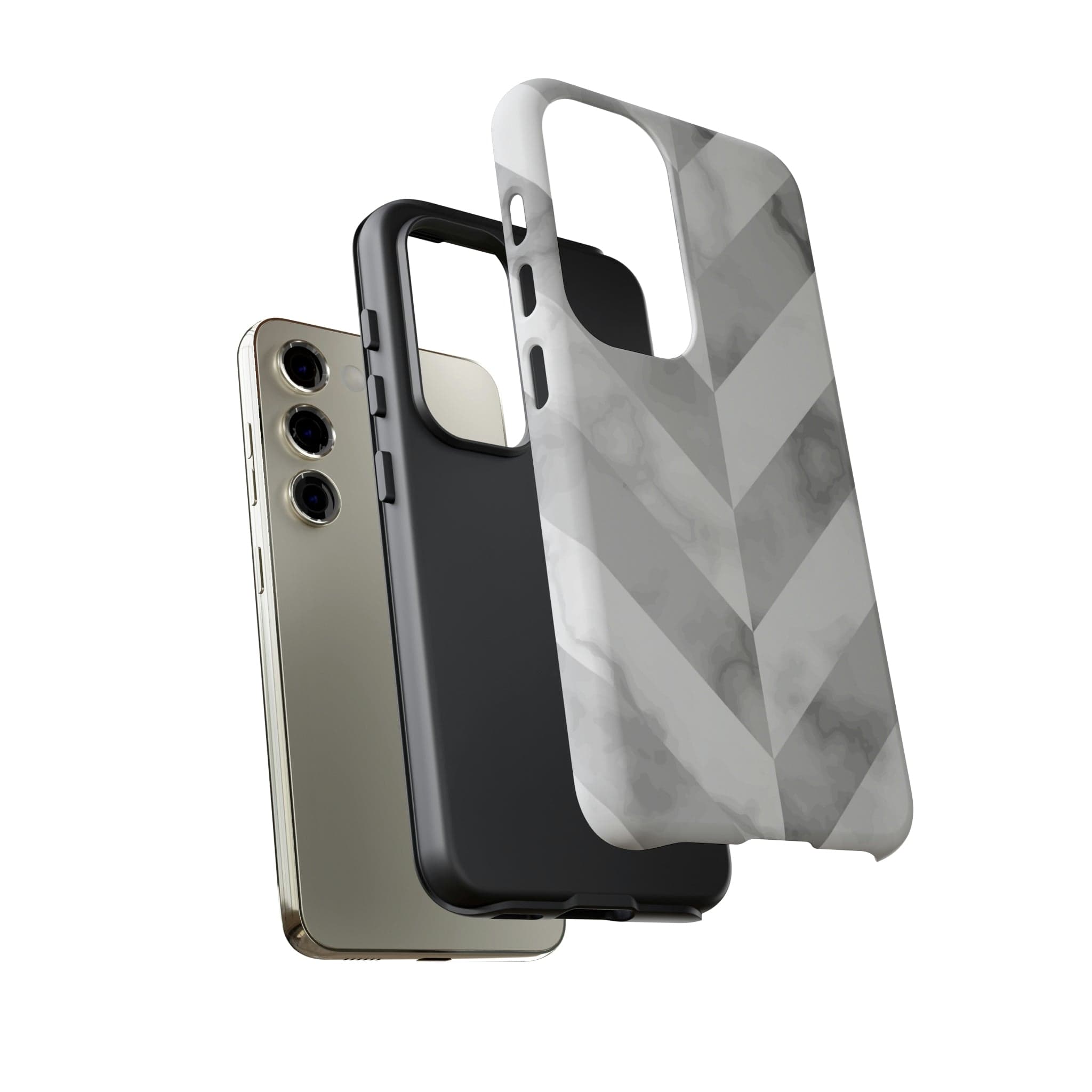 CASEBOB Phone Case White Herringbone Android Case (Protective)