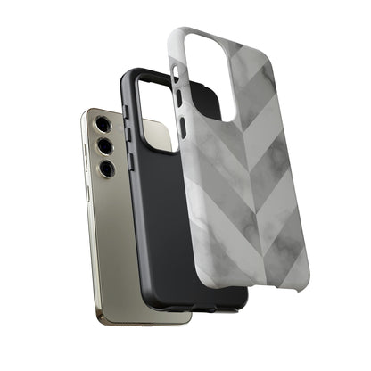 CASEBOB Phone Case White Herringbone Android Case (Protective)