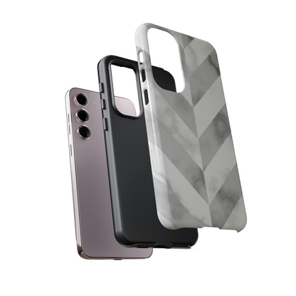 CASEBOB Phone Case White Herringbone Android Case (Protective)