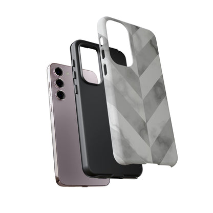 CASEBOB Phone Case White Herringbone Android Case (Protective)