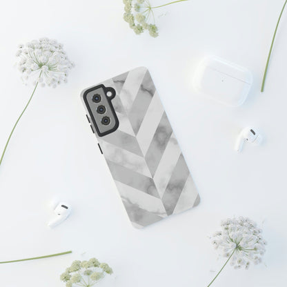 CASEBOB Phone Case White Herringbone Android Case (Protective)