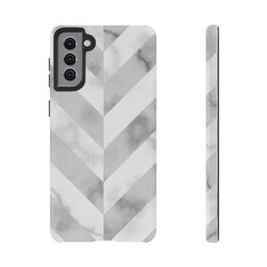 CASEBOB Phone Case White Herringbone Android Case (Protective)