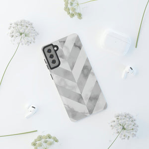 CASEBOB Phone Case White Herringbone Android Case (Protective)