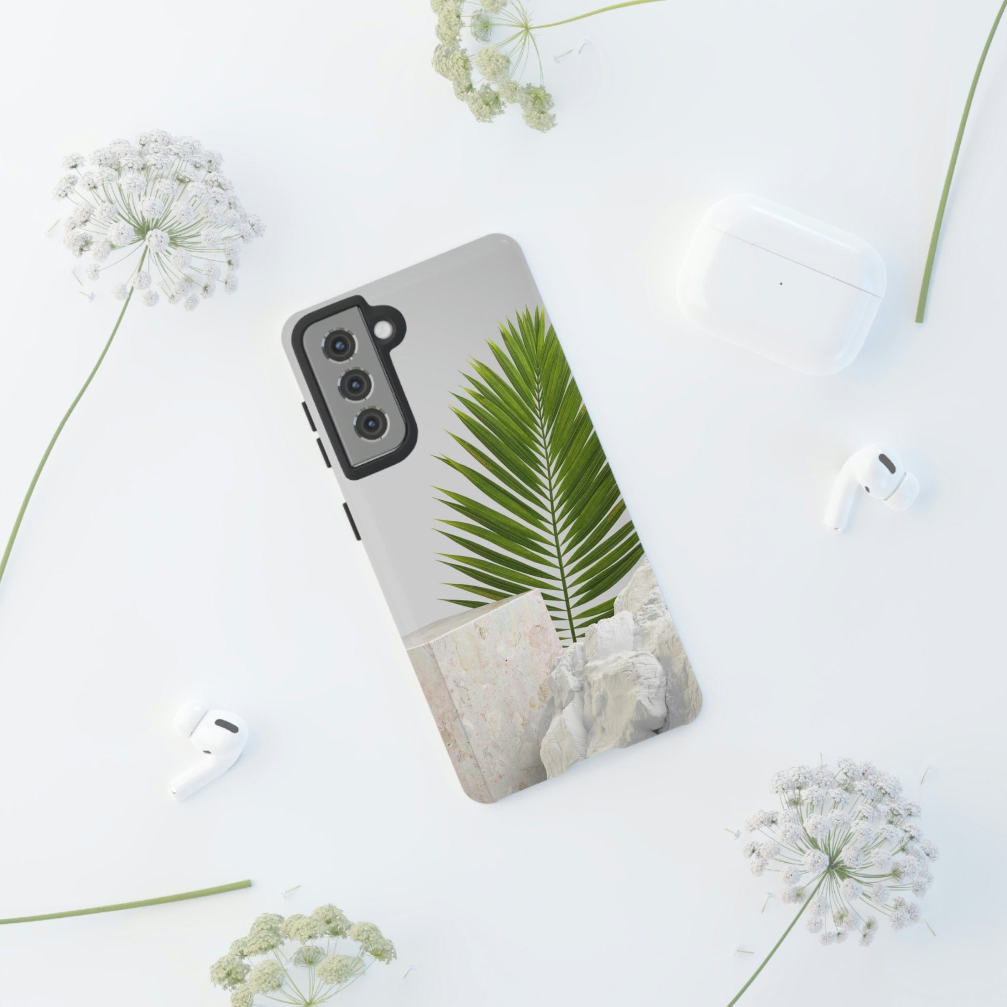 CASEBOB Phone Case White Marble Android Case (Protective)