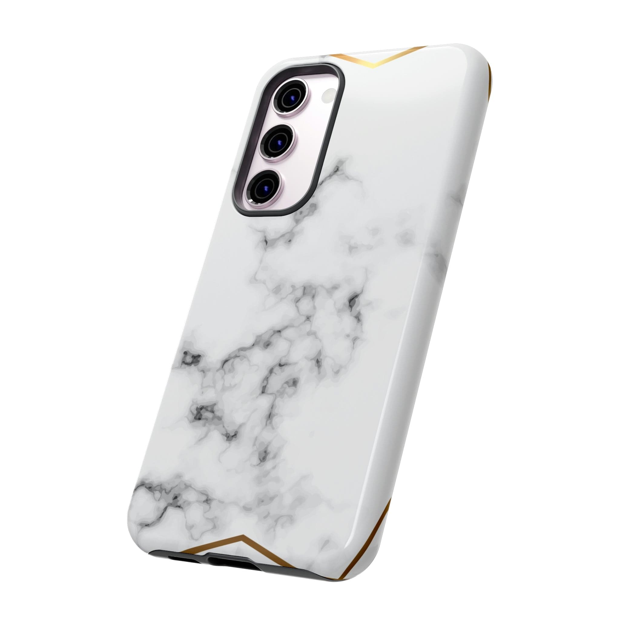 CASEBOB Phone Case White Marble Gold Android Case (Protective)