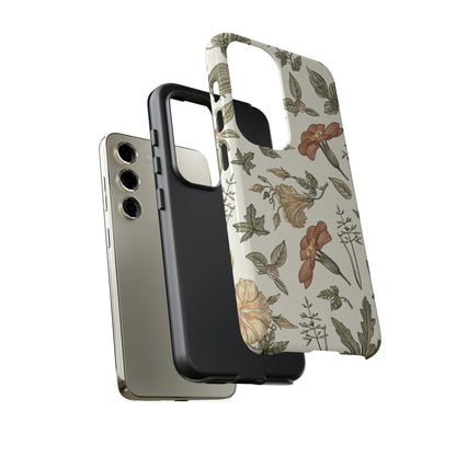 CASEBOB Phone Case White Vintage Flower Samsung Case (Protective)