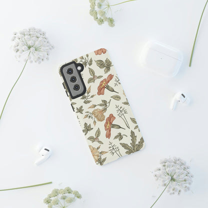 CASEBOB Phone Case White Vintage Flower Samsung Case (Protective)